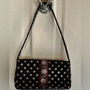 Vera Bradley Black, Red and White Mini Purse / Casual Evening Bag